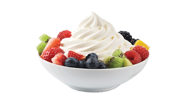 Ice Cream With Fruit Salad